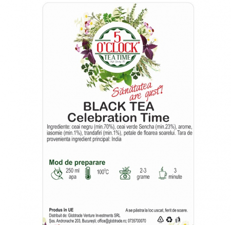 Ceai negru si verde CELEBRATION, Cu iasomie, 50g [1]