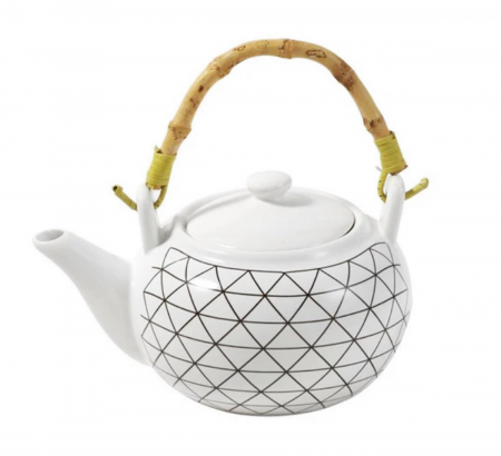 Ceainice & Carafe - Ceainic ceramica LUCAS, 500ml, Maner bambus