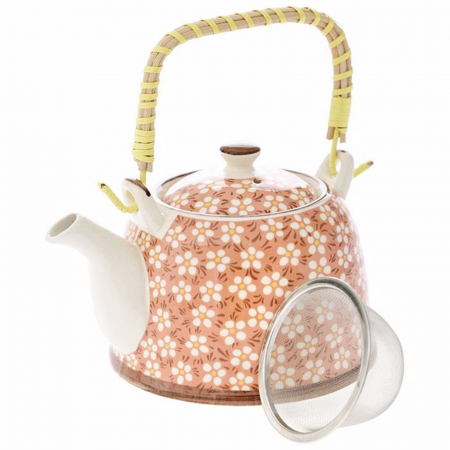 Ceainic cu infuzor DAISY, Roz, 800ml, Portelan [1]