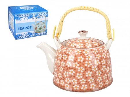 Ceainic cu infuzor DAISY, Roz, 800ml, Portelan [2]
