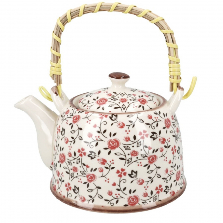 Ceainice & Carafe - Ceainic cu infuzor YARA, Portocaliu, 800ml, Portelan