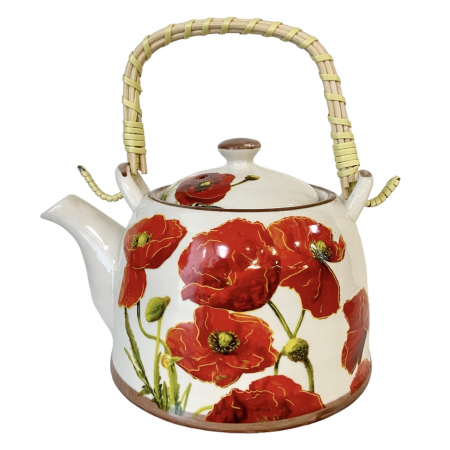 Ceainice & Carafe - Ceainic cu infuzor PAPAVERO, 800ml, Portelan