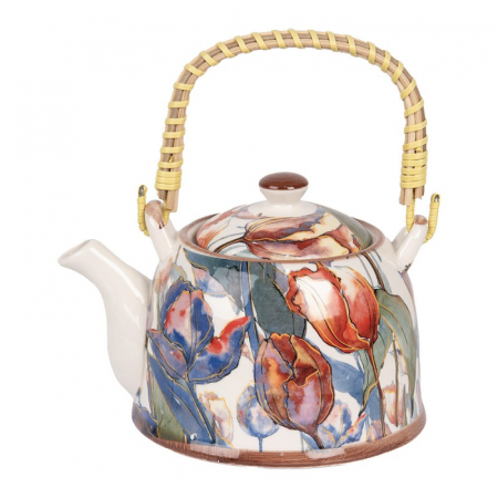 Ceainice & Carafe - Ceainic cu infuzor TULIPANO, 800ml, Portelan