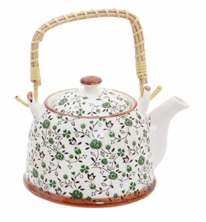 Ceainice & Carafe - Ceainic cu infuzor YARA, Verde, 800ml, Portelan