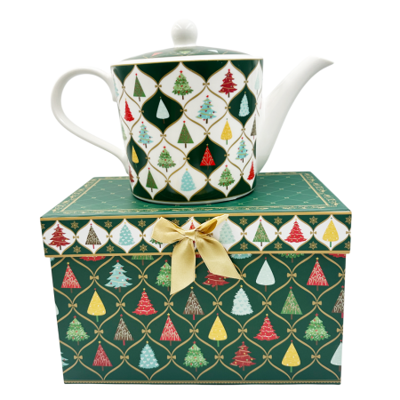 SERVIRE & DECORARE MASA CRACIUN - Ceainic din Portelan DIAMOND – Model Braduti