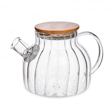 Ceainic sticla borosilicata STRIPES, 1000ml, Cu filtru [1]