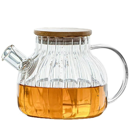 Ceainic STRIPES - Recipient pentru ceai/ cafea, 950ml, Sticla borosilicata [1]