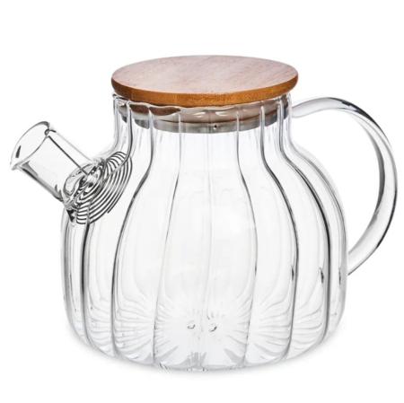 Ceainic STRIPES - Recipient pentru ceai/ cafea, 950ml, Sticla borosilicata [0]