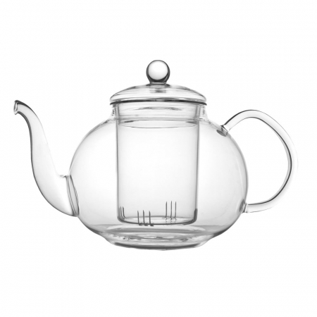 Ceainice & Carafe - Ceainic sticla borosilicata INGA, Cu capac si infuzor, 1000ml