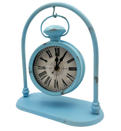 Ceas de masă albastru cu suport metalic COMPASS [1]