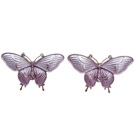 Cercei & Bratari & Inele - Cercei roz în formă de fluture