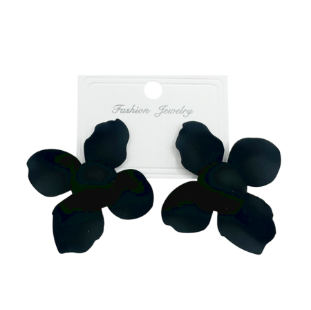 Cercei & Bratari & Inele - Cercei design floral JESSICA, Negru