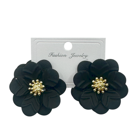Cercei & Bratari & Inele - Cercei design floral AMANDA, Negru