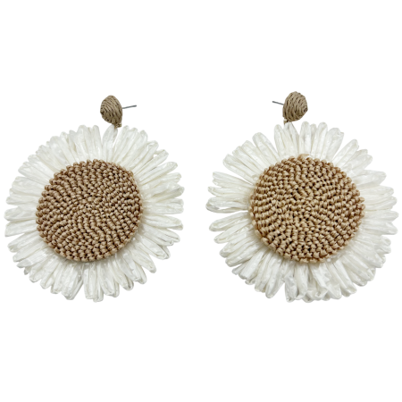 Cercei & Bratari & Inele - Cercei crem design margareta