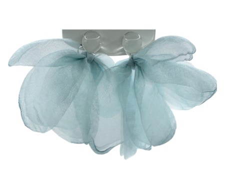 Cercei design Fundita din voal MARTHA, Bleu [1]