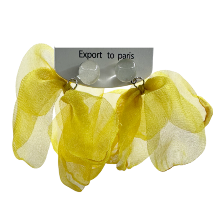 Cercei design Fundita din voal MARTHA, Galben [1]