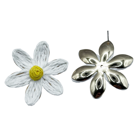 Cercei floare albi VALERIE [3]