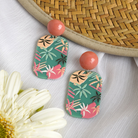 Cercei design frunze TROPICAL [1]