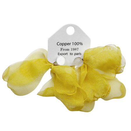 Cercei & Bratari & Inele - Cercei design Fundita din voal MARTHA, Galben