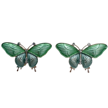 Cercei & Bratari & Inele - Cercei verzi în formă de fluture