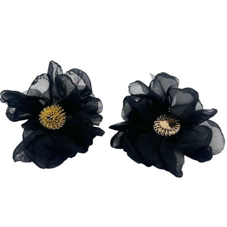Cercei statement Floare neagra din voal VINTAGE BLOOM [1]