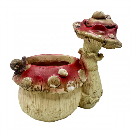 Ciuperca decorativa cu ghiveci MUSHY, 14x16cm [2]