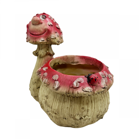 Ciuperca decorativa cu ghiveci MUSHY, 14x16cm [1]