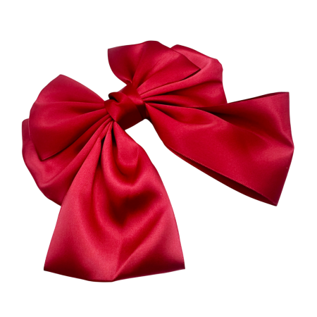 MODA & ACCESORII - Clama de par JULIETTE - Funda rosie eleganta din satin