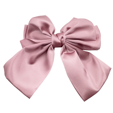 MODA & ACCESORII - Clama de par JULIETTE - Funda eleganta roz-pudra din satin