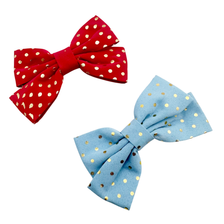 MODA & ACCESORII - Clamă de păr ELSA cu buline aurii