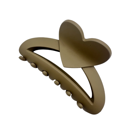 Clama Păr inima Bej – Claw Clip Elegant [1]