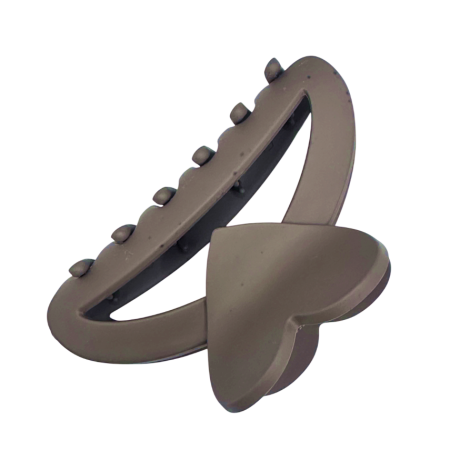 FASHION - Clama Păr inima Bej taupe – Claw Clip Elegant