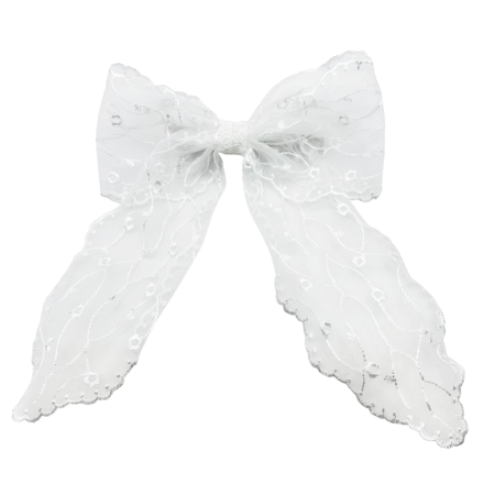 Clama de par ROMANTIC - Funda alba din dantela [1]