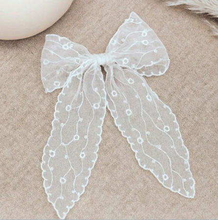 ACCESORII FEMEI - Clama de par ROMANTIC - Funda alba din dantela