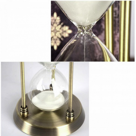 Clepsidra metal DELUXE HOURGLASS, 30 minute, Auriu [2]
