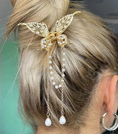 Cleste de Par - Fluture PEARL, Auriu [1]