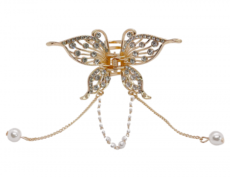 Cleste de Par - Fluture PEARL, Auriu [3]