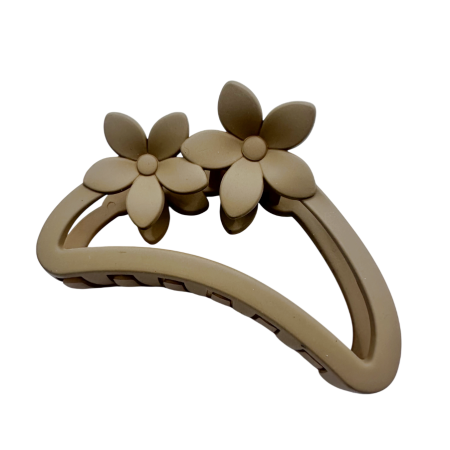 FASHION - Clama Păr Floare Bej – Claw Clip Elegant