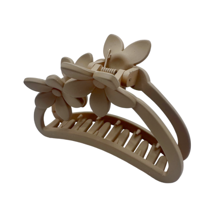 Clama Păr Floare Bej – Claw Clip Elegant [1]