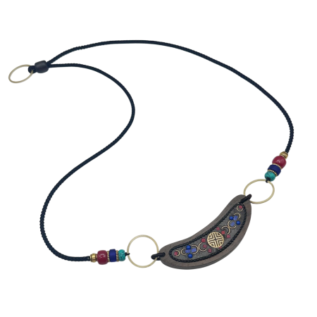 MODA & ACCESORII - Colier boho AMARA din lemn