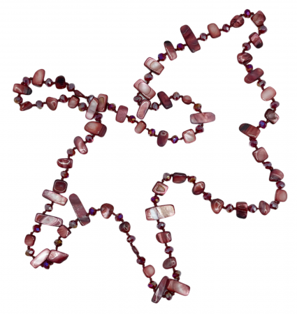 Coliere - Colier cu margele burgundy, CARLOTTA