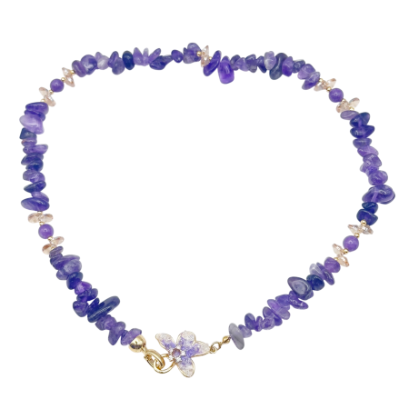 Colier ametist cu fluture – bijuterie mov elegantă și feminină [2]