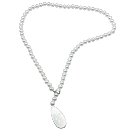 Colier elegant cu perle si pandantiv sidefat PEARL DROP [1]