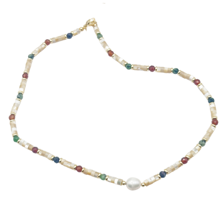 ACCESORII FEMEI - Colier cu perle si pietre naturale AURELIA