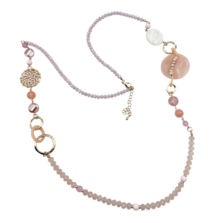 Colier delicat roz cu mărgele – accesoriu elegant [1]