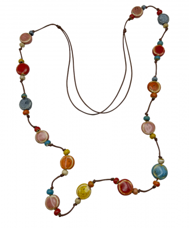 Coliere - Colier lung din ceramica RITA, Multicolor
