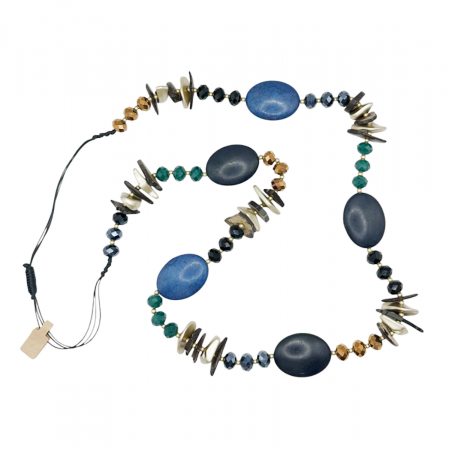 Coliere - Colier lung STEPHANIE, Albastru Multicolor
