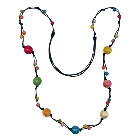 MODA & ACCESORII - Colier margele colrate din ceramica ETHNIC