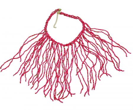 Coliere - Colier cu margele de nisip BAHAMAS, Fucsia