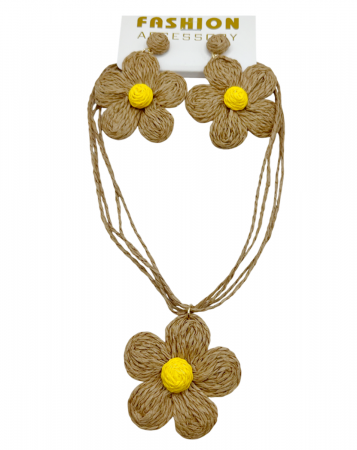 Coliere - Set Colier & Cercei FLOWER, Maro